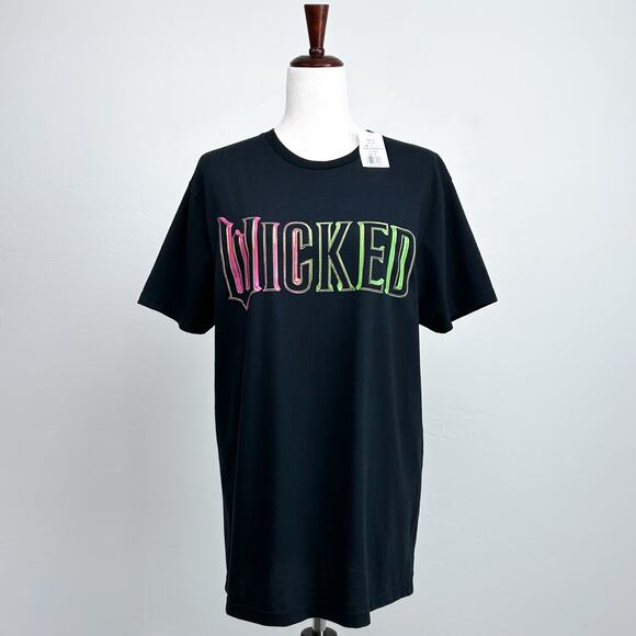 Wicked Movie Black Crew Neck Short Sleeve T-Shirt NWT - Picture 2 of 4